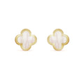 Van Cleef & Arpels PURE CLOVER MOP PINK GOLD EARRINGS