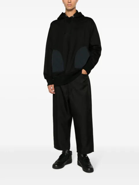 Junya Watanabe MAN ripstop-panel cotton hoodie