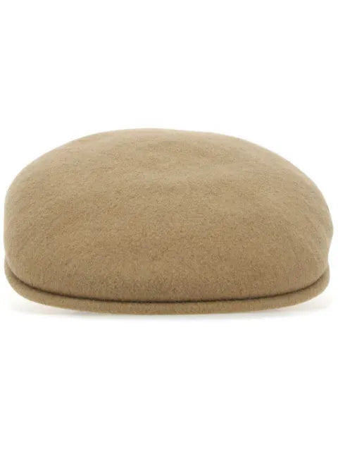 Kangol flat-brim baseball cap in wool felt with logo embroidery