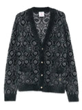 Casablanca logo-pattern V-neck cardigan