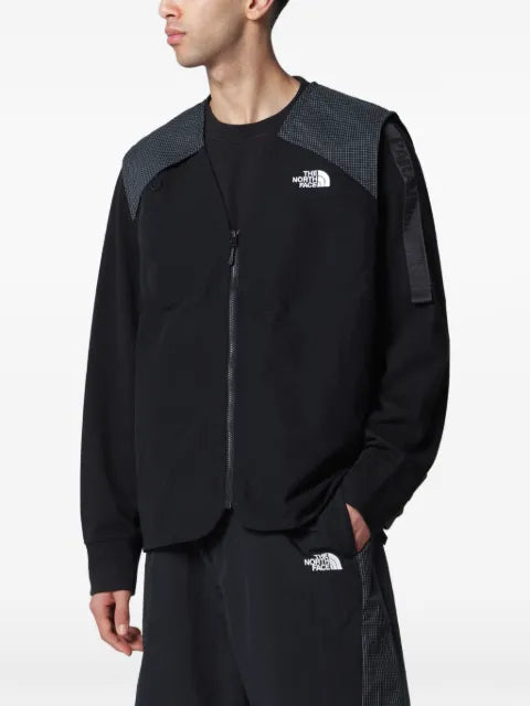 The North Face grid-pattern logo-print vest