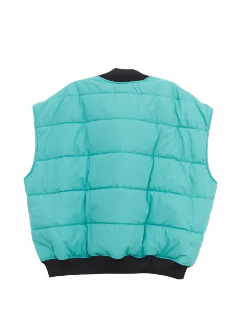Willy Chavarria quilted logo-print reversible gilet