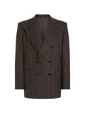 Dolce & Gabbana double-breasted pinstriped wool jacket