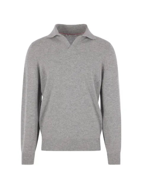 Brunello Cucinelli cashmere polo-collar sweater