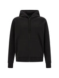 BOSS Saggy stretch-cotton zip-up hoodie with puff logo