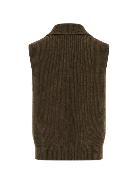 Jil Sander wool zip-up vest