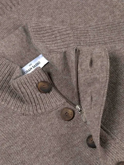 Gran Sasso button-fastening high-neck sweater