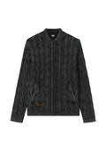 FINGERCROXX cable-knit zip-up cardigan