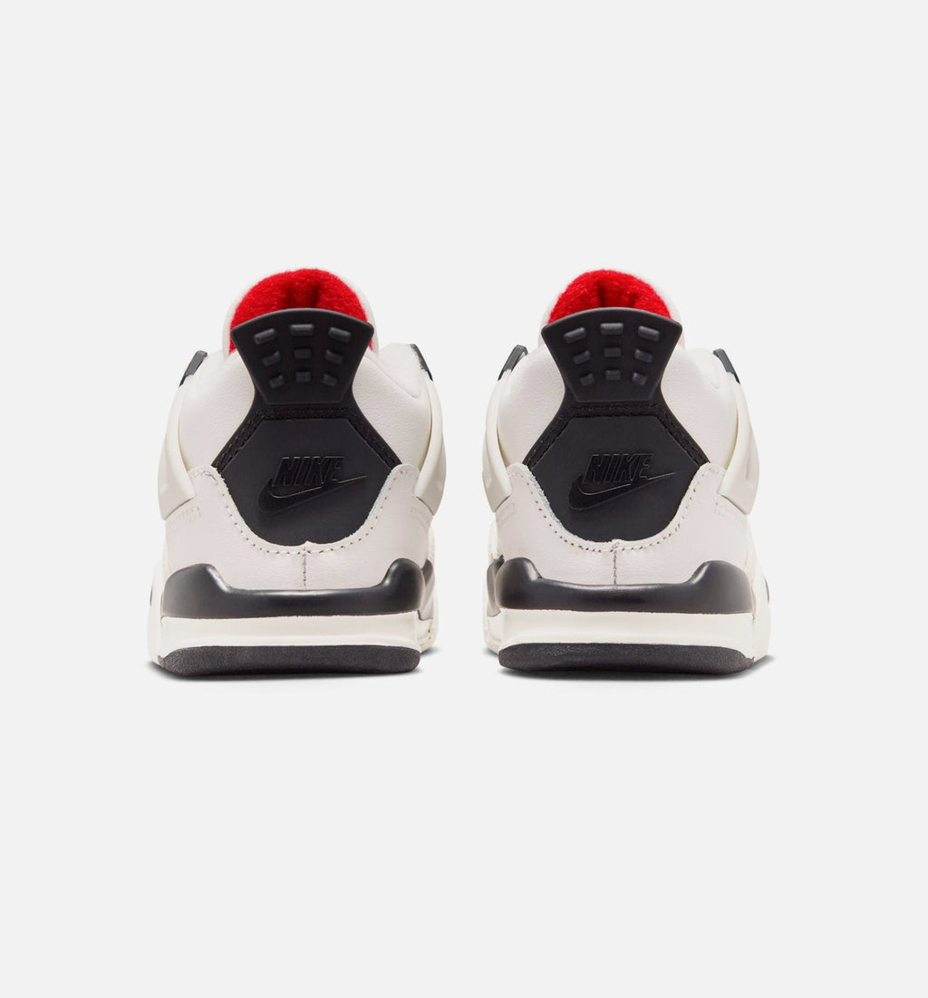 Air Jordan 4 Retro Flight Club – Infant & Toddler Lifestyle Shoe | Sail/Black/University Red