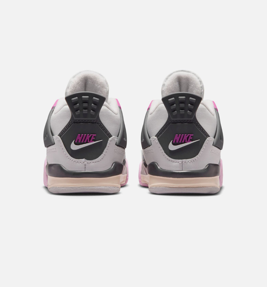 Air Jordan 4 Retro Comic Infant Sneakers - Off White/Fire Pink/Anthracite