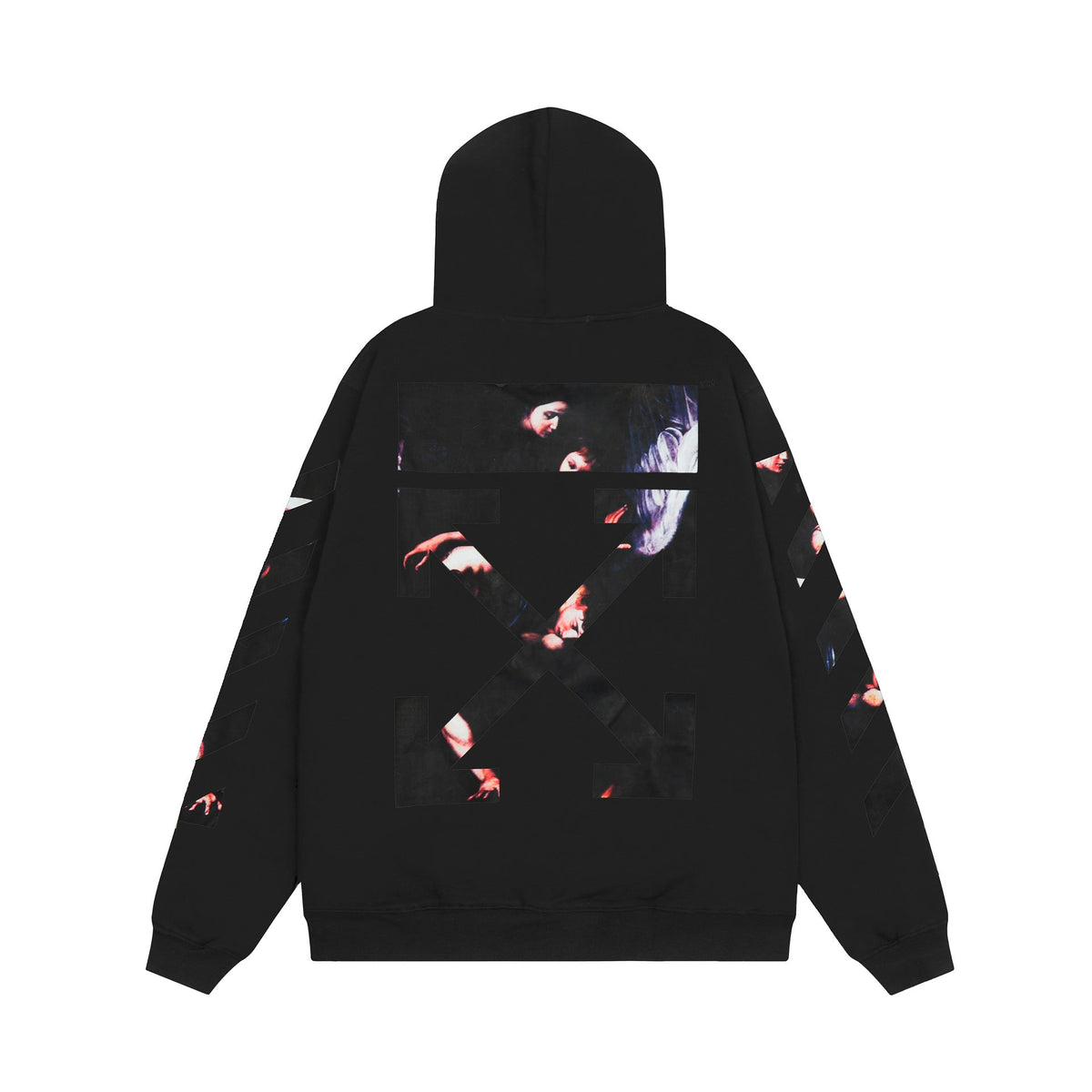 Off‑White Multi‑Arrow Abstract Graphic Oversized Hoodie Streetwear