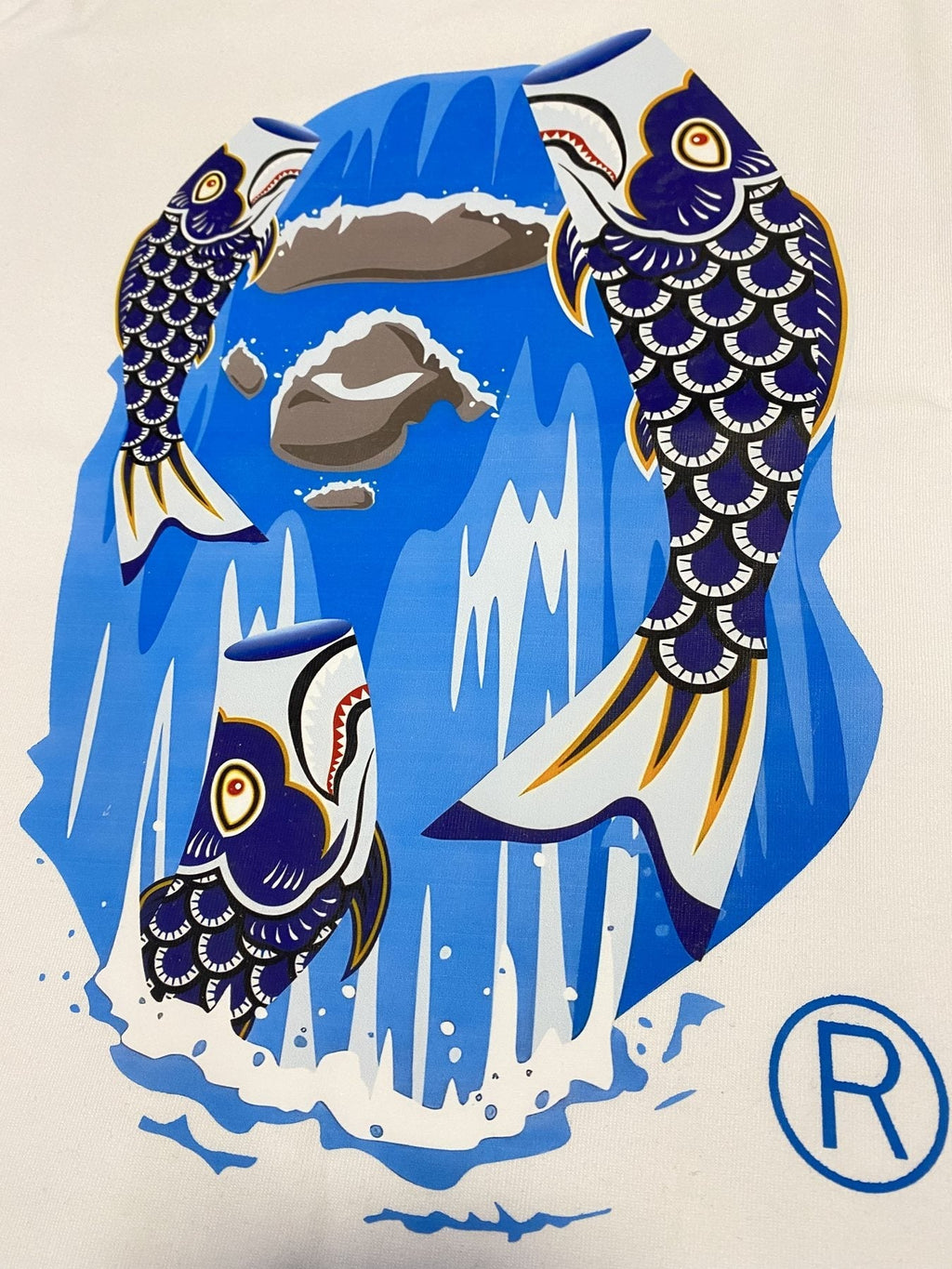 BAPE Fish Waterfall Graphic Short-Sleeve T-Shirt