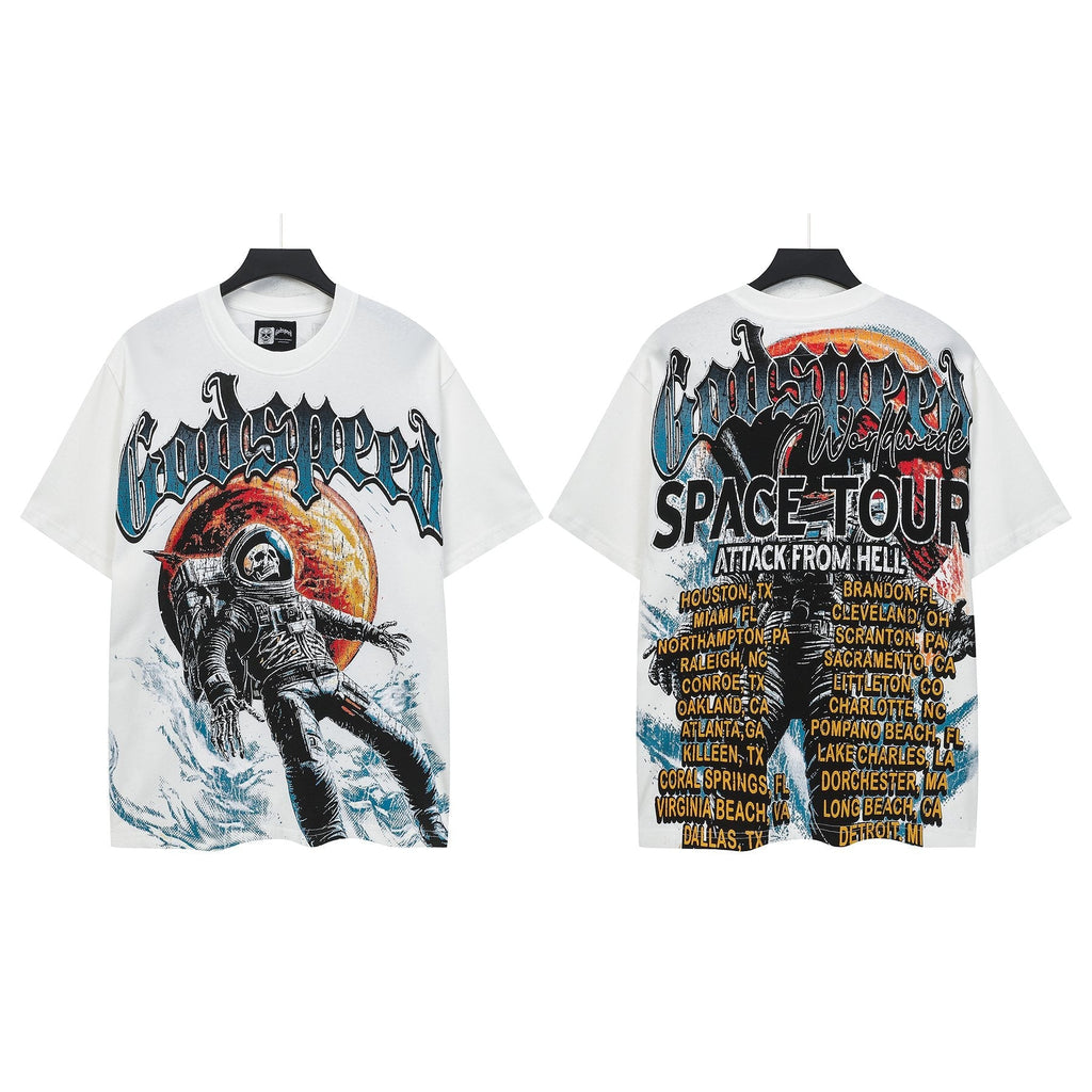 Godspeed Space Tour Astronaut Graphic T-Shirt