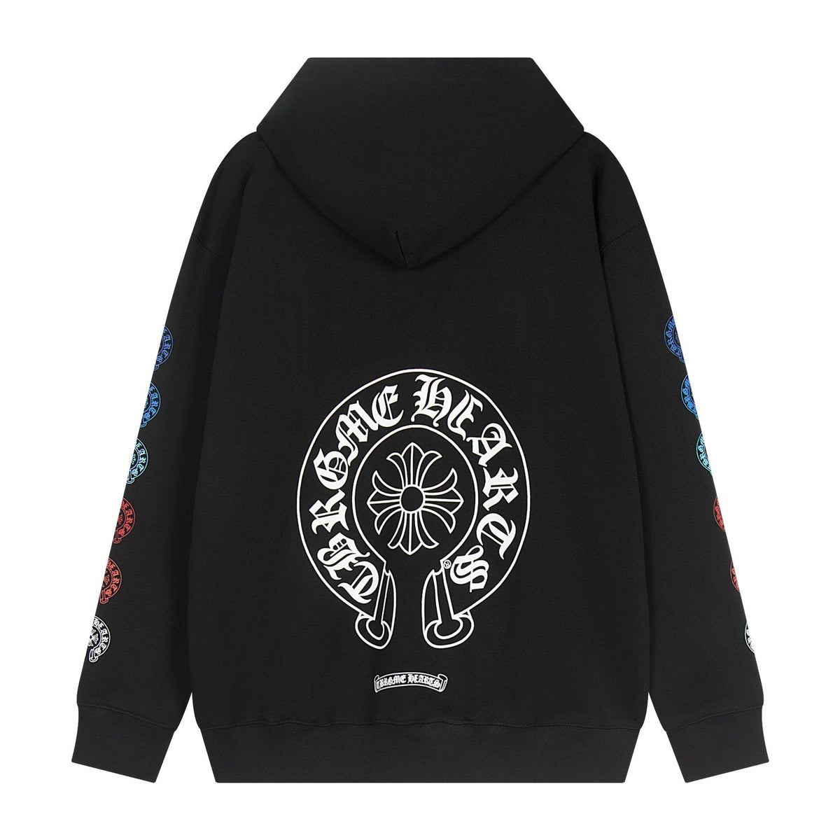 Chrome Hearts Rainbow Horseshoe Graphic Zip-Up Hoodie