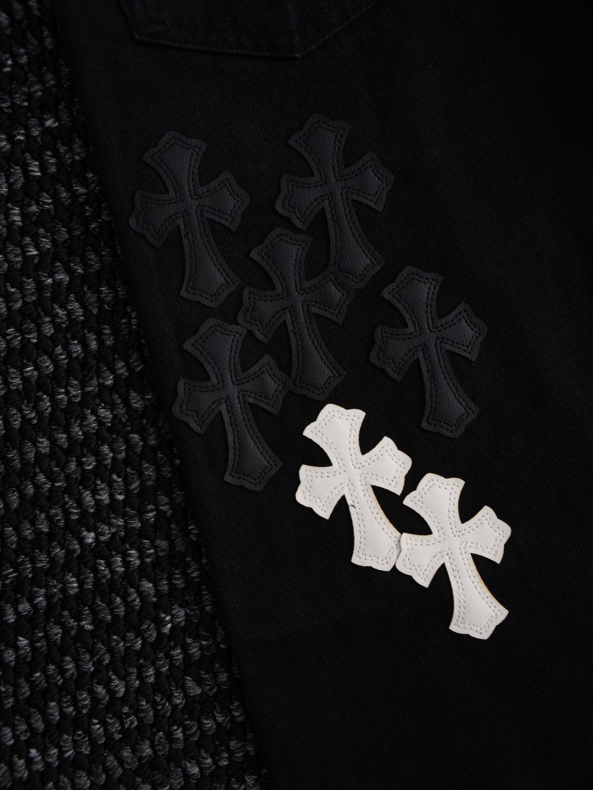 Chrome Hearts Cross Patch Black Jeans
