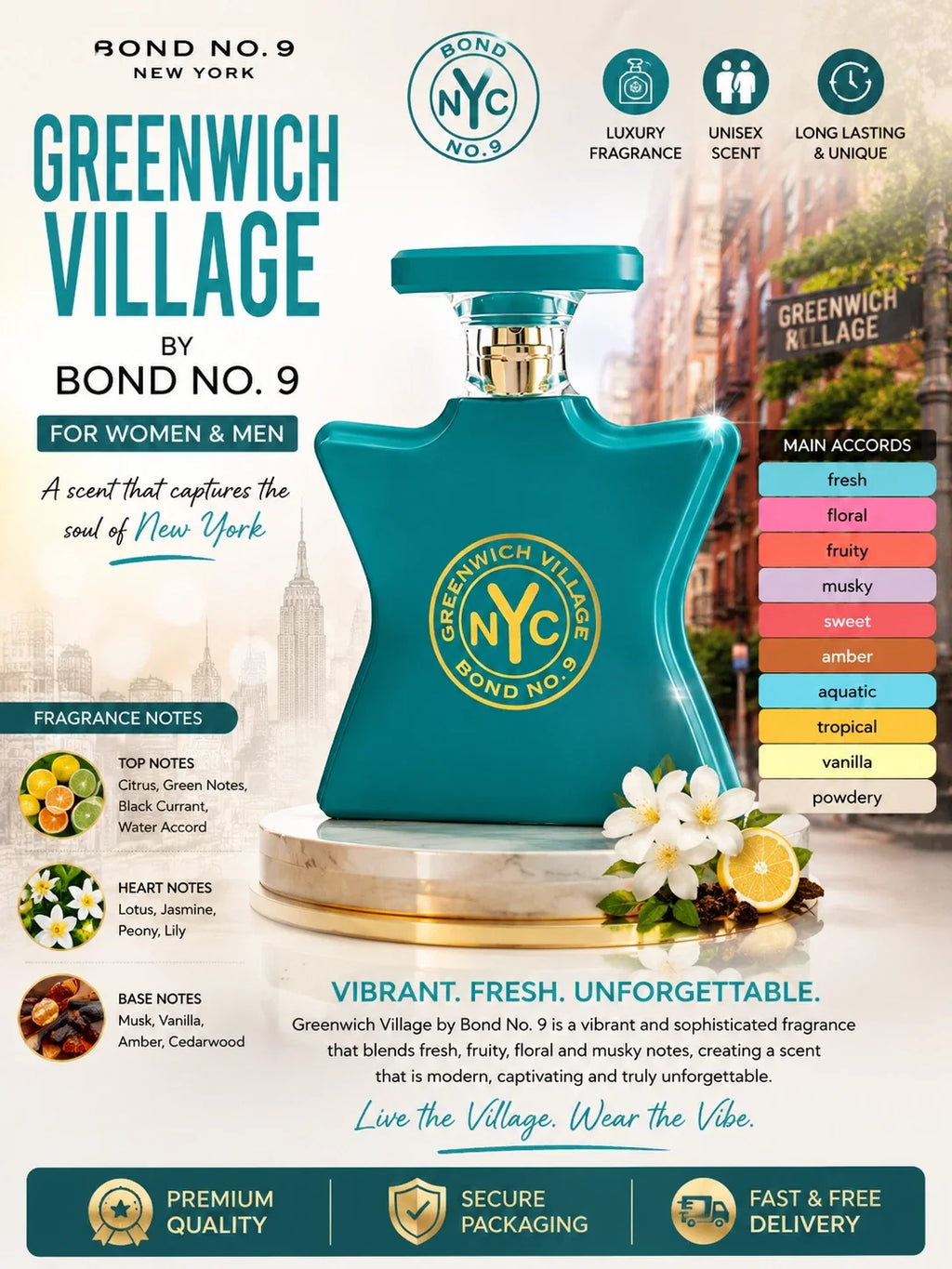 Bond No. 9 Greenwich Village EDP 100ml Unisex