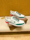 White Green and Red Low-Top Sneakers