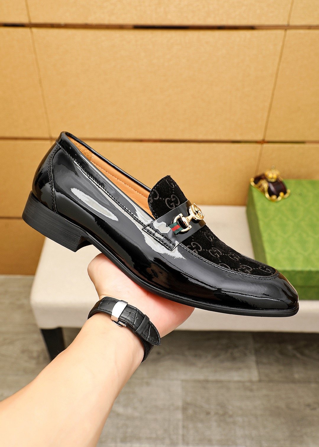 Gucci Glossy Bit Loafers