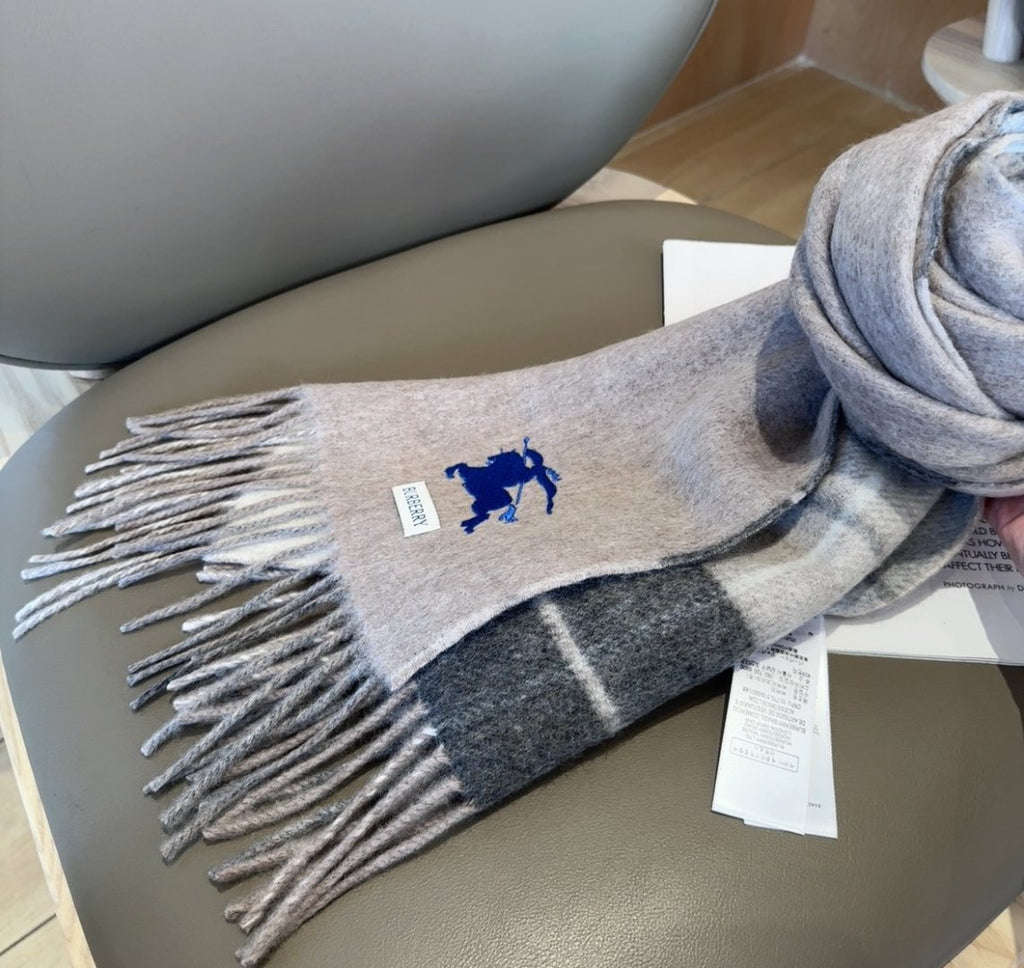 Burberry Two-Sided Fringed Scarf